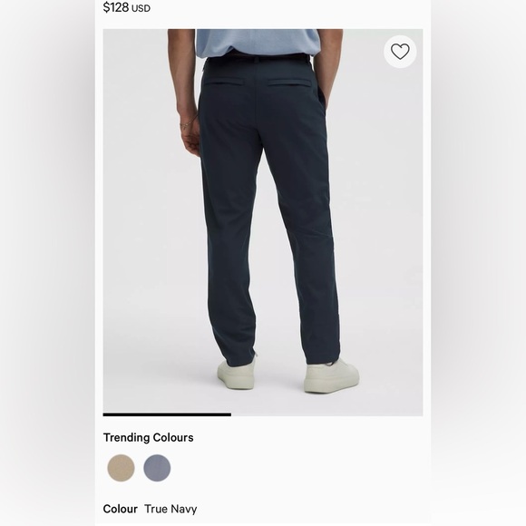 Lululemon ABC Classic Fit Trousers 30L Wrapstreme size 31- True Navy - Picture 2 of 14